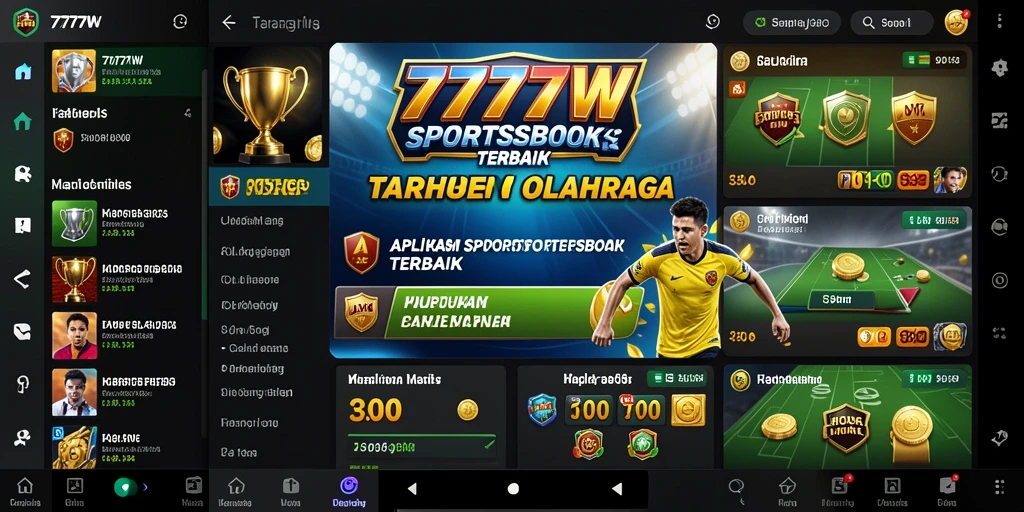 Tampilan antarmuka pengguna 7777W yang intuitif dan menarik.