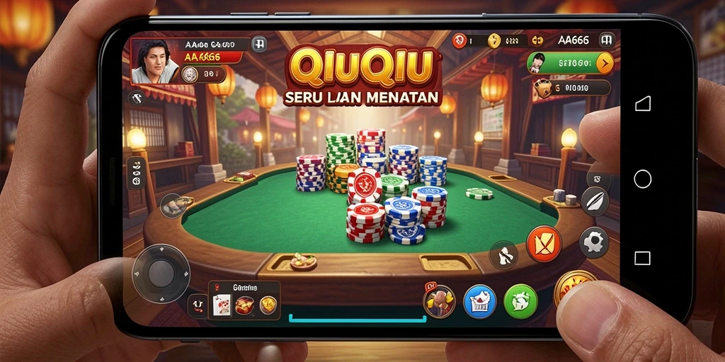Tampilan gameplay seru dari game QiuQiu AA666.