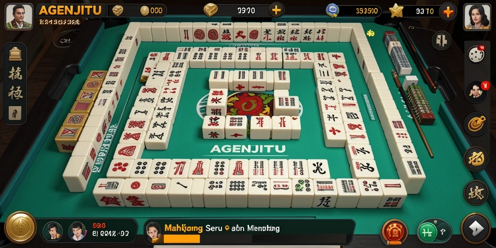 Screenshot gameplay AGENJITU menunjukkan keseruan bermain Mahjong.