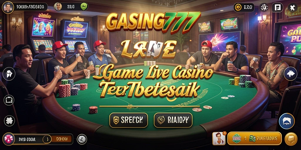 Tampilan layar permainan GASING777 yang mendebarkan dan interaktif di Live Casino.