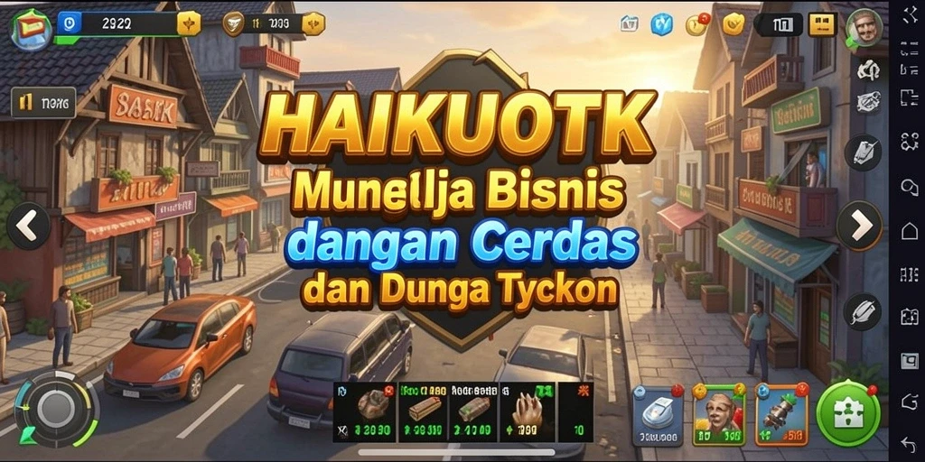 Gameplay HAIKUOTK menunjukkan pengelolaan bisnis yang seru.