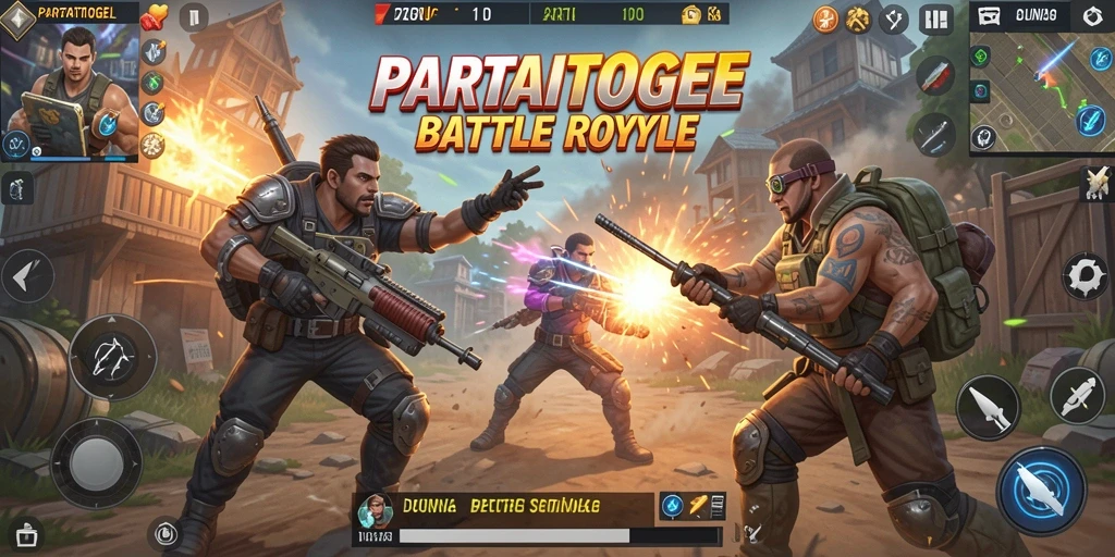 Gameplay mendebarkan dalam PARTAITOGEL dengan pertempuran Battle Royale.