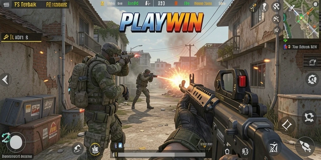 Gameplay intens PLAYWIN dengan momen pertempuran seru dan grafis memukau.
