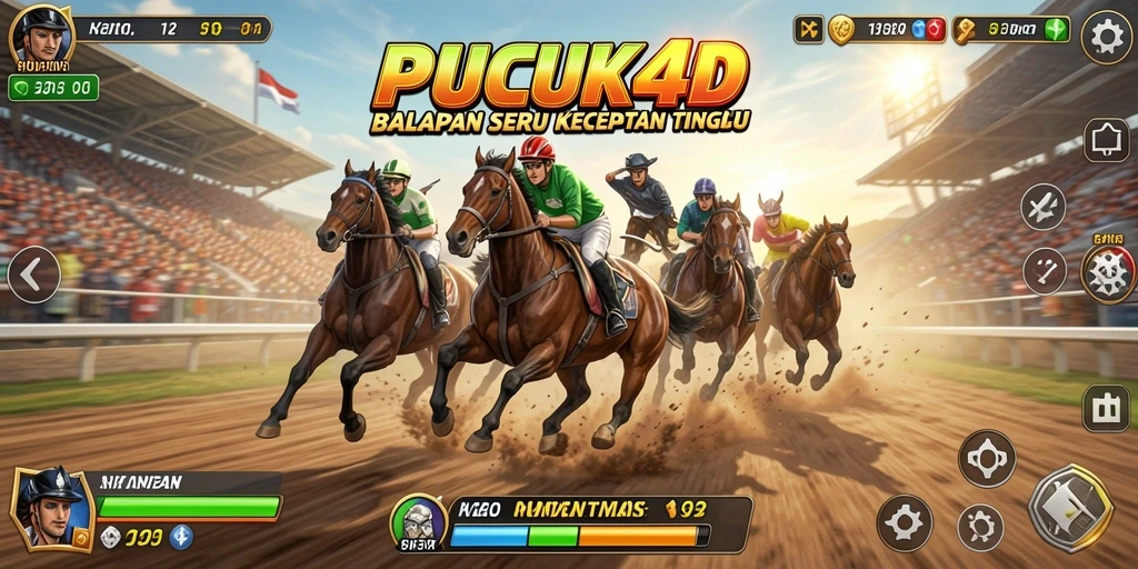 Screenshot gameplay <strong>PUCUK4D</strong> dengan aksi balapan yang mendebarkan.