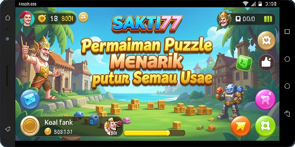Tampilan gameplay Puzzle yang menarik dari SAKTI77.
