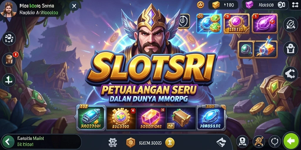 Tangkapan layar SLOTSRI menampilkan pertarungan epik dalam dunia MMORPG.