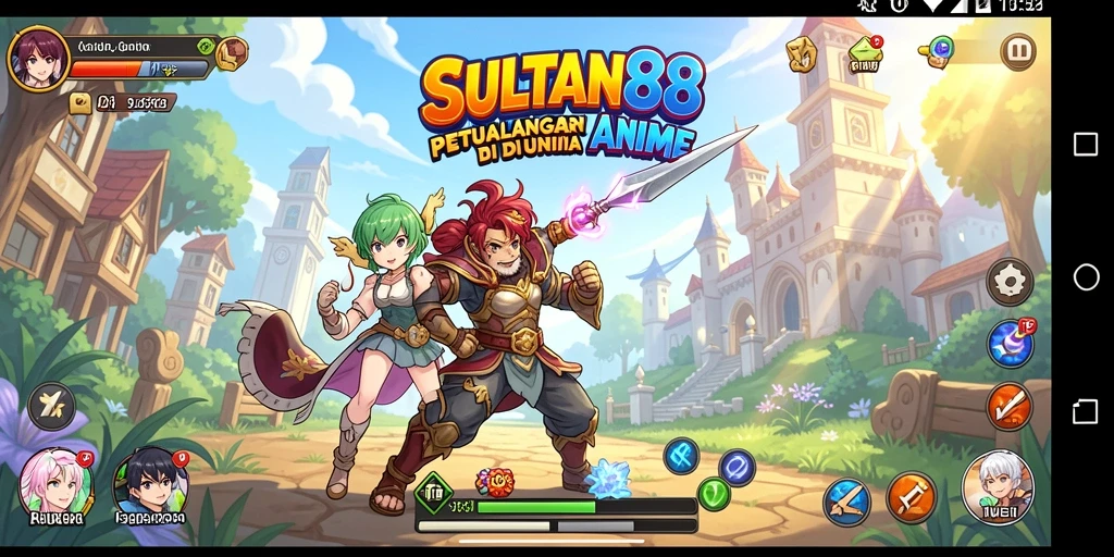 Screenshot gameplay SULTAN88 menampilkan aksi seru dan karakter anime.